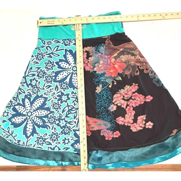 Desigual Dresses & Skirts - Desigual Mixed Materials Fruit Floral Boho Skirt Size Medium